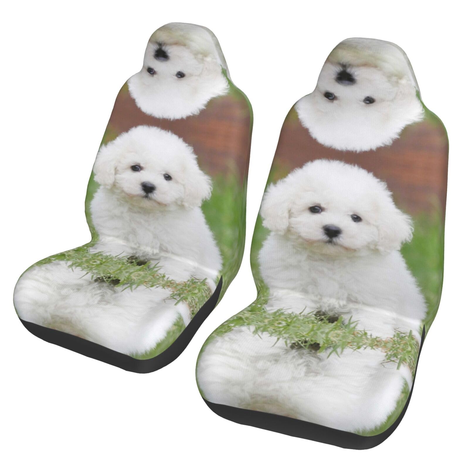 WYYDPPLK Bichon Frisé-Hunde-Autositzbezüge mit Volldruck-Design, strapazierfähiges Polyester-Material, einfach zu installieren und zu reinigen, universelle Passform für Autos, SUVs, LKWs WYYDPPLK Bichon Frisé-Hunde-Autositzbezüge mit Volldruck-Design, strapazierfähiges Polyester-Material, einfach zu installieren und zu reinigen, universelle Passform für Autos, SUVs, LKWs von WYYDPPLK