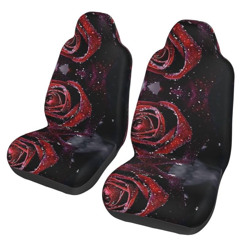 WYYDPPLK Dew Rose Autositzbezüge mit Volldruck-Design, strapazierfähiges Polyester-Material, einfach zu installieren und zu reinigen, universelle Passform für Autos, SUVs, LKWs von WYYDPPLK