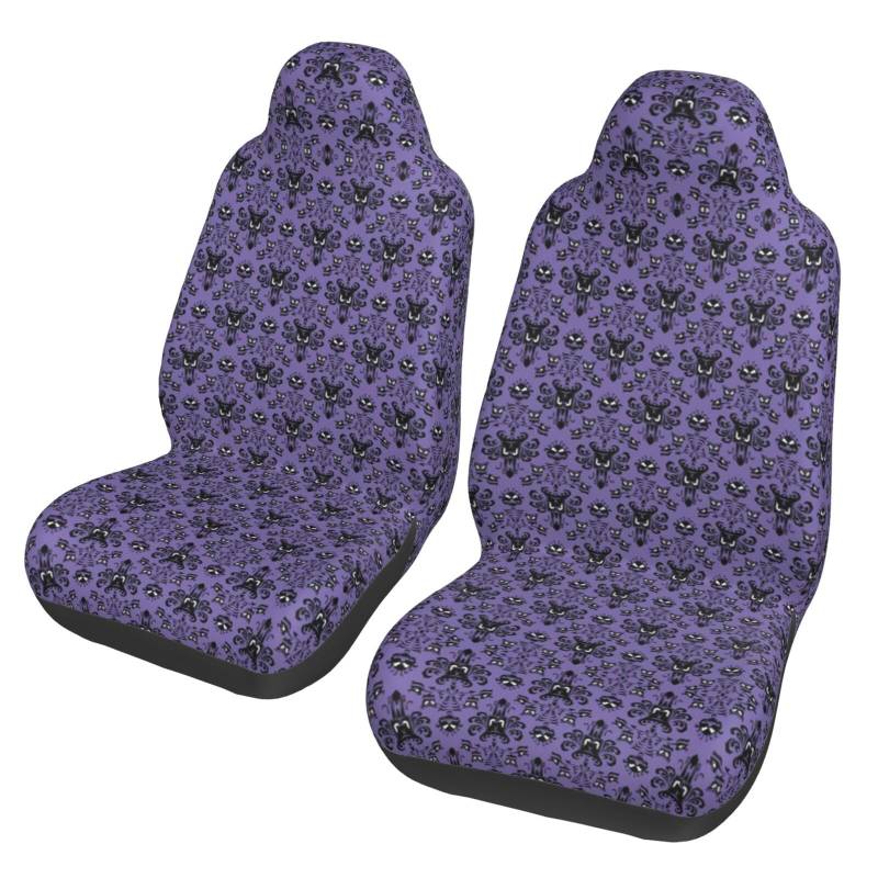 WYYDPPLK Haunted Mansion Autositzbezüge mit Volldruck-Design, strapazierfähiges Polyester-Material, einfach zu installieren und zu reinigen, universelle Passform für Autos, SUVs, LKWs von WYYDPPLK