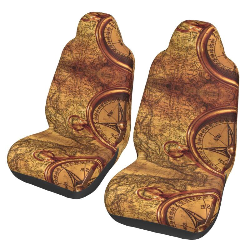 WYYDPPLK Law Of The Compass Navigation Autositzbezüge mit Volldruck-Design, strapazierfähiges Polyester-Material, einfach zu installieren und zu reinigen, universelle Passform für Autos, SUVs, LKWs von WYYDPPLK