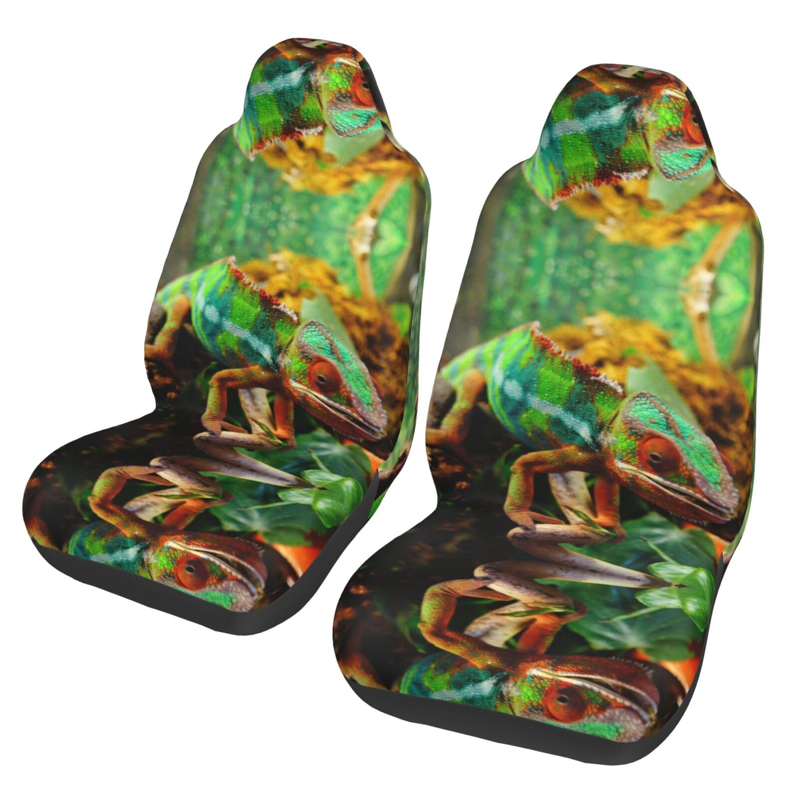 WYYDPPLK Niedliche Chamäleon-Autositzbezüge mit Volldruck-Design, strapazierfähiges Polyester-Material, einfach zu installieren und zu reinigen, universelle Passform für Autos, SUVs, LKWs WYYDPPLK Niedliche Chamäleon-Autositzbezüge mit Volldruck-Design, strapazierfähiges Polyester-Material, einfach zu installieren und zu reinigen, universelle Passform für Autos, SUVs, LKWs von WYYDPPLK