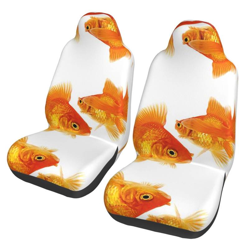 WYYDPPLK Niedliche Goldfisch-Autositzbezüge mit Volldruck-Design, strapazierfähiges Polyester-Material, einfach zu installieren und zu reinigen, universelle Passform für Autos, SUVs, LKWs von WYYDPPLK