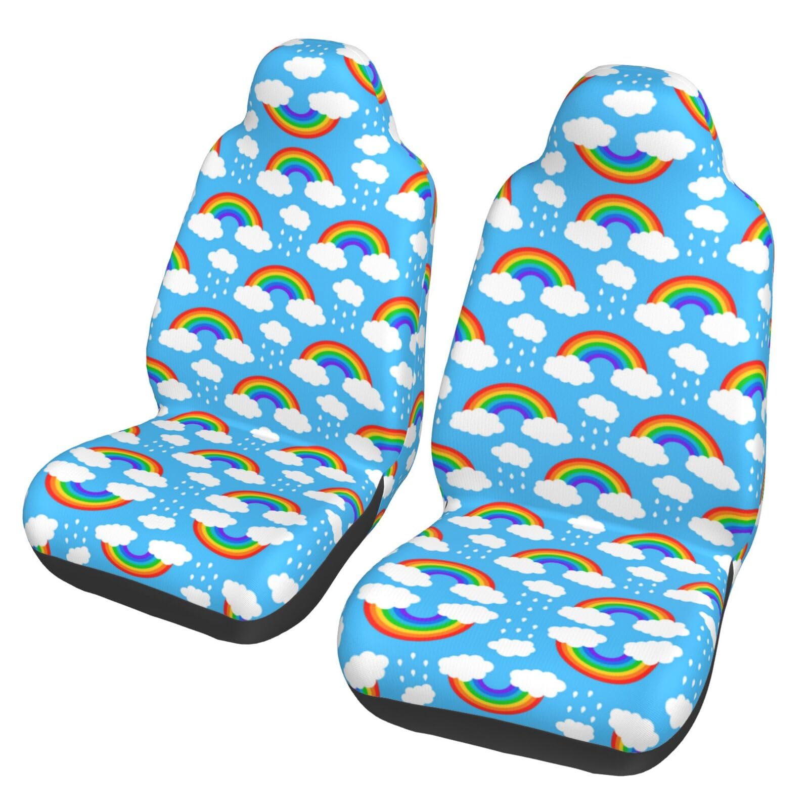 WYYDPPLK Rainbow Clouds Autositzbezüge mit Volldruck-Design, strapazierfähiges Polyester-Material, einfach zu installieren und zu reinigen, universelle Passform für Autos, SUVs, LKWs WYYDPPLK Rainbow Clouds Autositzbezüge mit Volldruck-Design, strapazierfähiges Polyester-Material, einfach zu installieren und zu reinigen, universelle Passform für Autos, SUVs, LKWs von WYYDPPLK