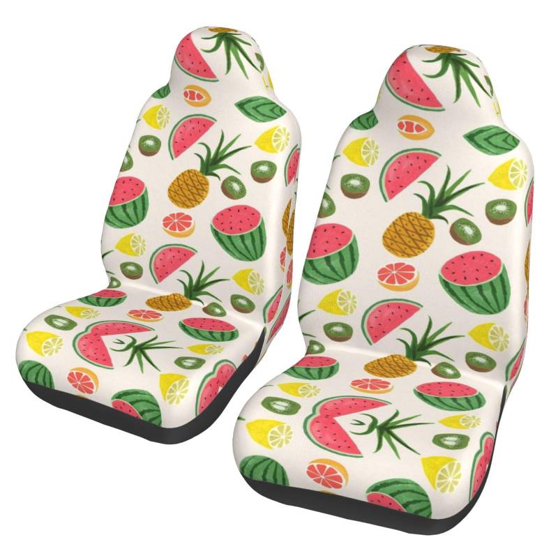 WYYDPPLK Tropical Fruits Autositzbezüge mit Volldruck-Design, strapazierfähiges Polyester-Material, einfach zu installieren und zu reinigen, universelle Passform für Autos, SUVs, LKWs von WYYDPPLK