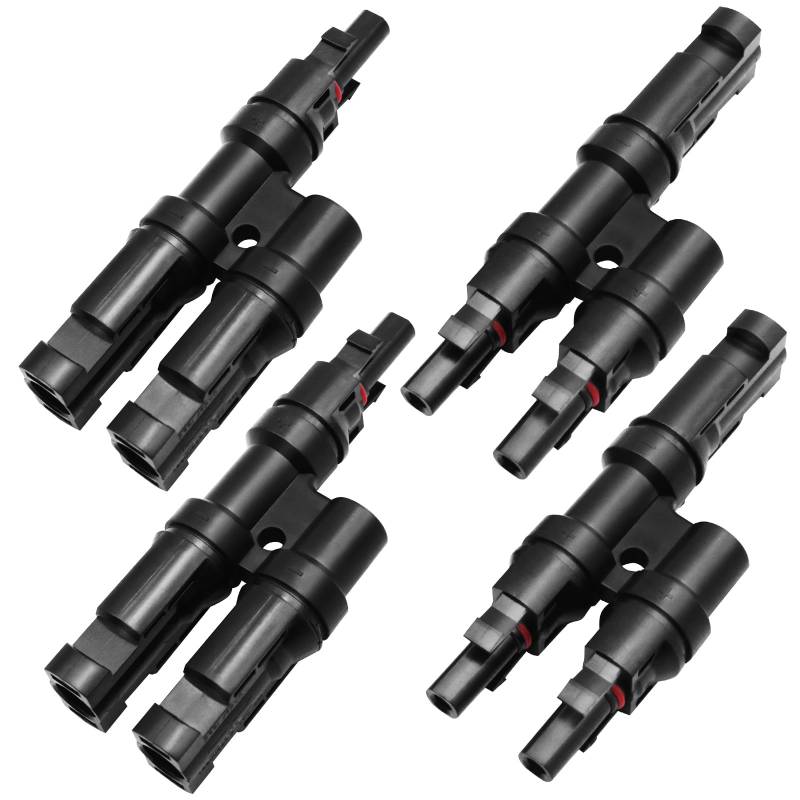WYYFXY® Solar Y Stecker Set: 2-Fach Abzweigbuchsen Y-Stecker Solarstecker 1000V/50A Männlich/Weiblich IP67 Y Stecker Solar 6mm² für Parallelschaltung (2 Paar) von WYYFXY