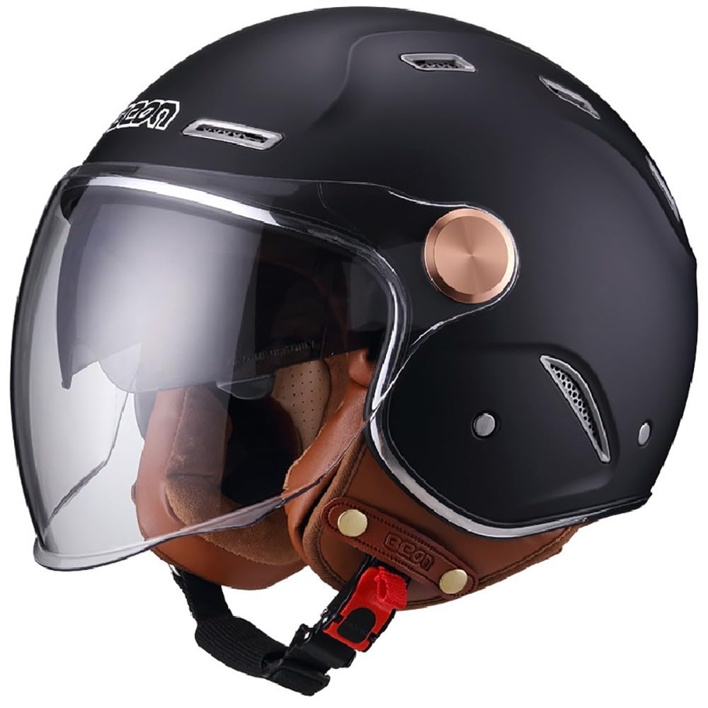 Jethelm mit Doppelvisier, Vintage Motorrad-Halbhelm, 3/4 Offener Motorradhel mit ECE-geprüft 22.05, Vespa-Jet-Helm für Männer und Frauen, Motorrad-Sturzhelm, Jet Helm Mopedhelm Jethelm mit Doppelvisier, Vintage Motorrad-Halbhelm, 3/4 Offener Motorradhel mit ECE-geprüft 22.05, Vespa-Jet-Helm für Männer und Frauen, Motorrad-Sturzhelm, Jet Helm Mopedhelm von WZGGTEAM