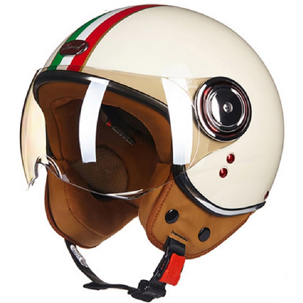 Jethelm mit Sonnenblende, Vintage Motorrad Jet Helm Roller Helm für Damen Herren, ECE 22.05 Zertifiziert Halbhelm, Jet-Piloten-Motorrad-Retro-Chopper-Cruiser-Vintage-Mopedhelm Jethelm mit Sonnenblende, Vintage Motorrad Jet Helm Roller Helm für Damen Herren, ECE 22.05 Zertifiziert Halbhelm, Jet-Piloten-Motorrad-Retro-Chopper-Cruiser-Vintage-Mopedhelm von WZGGTEAM