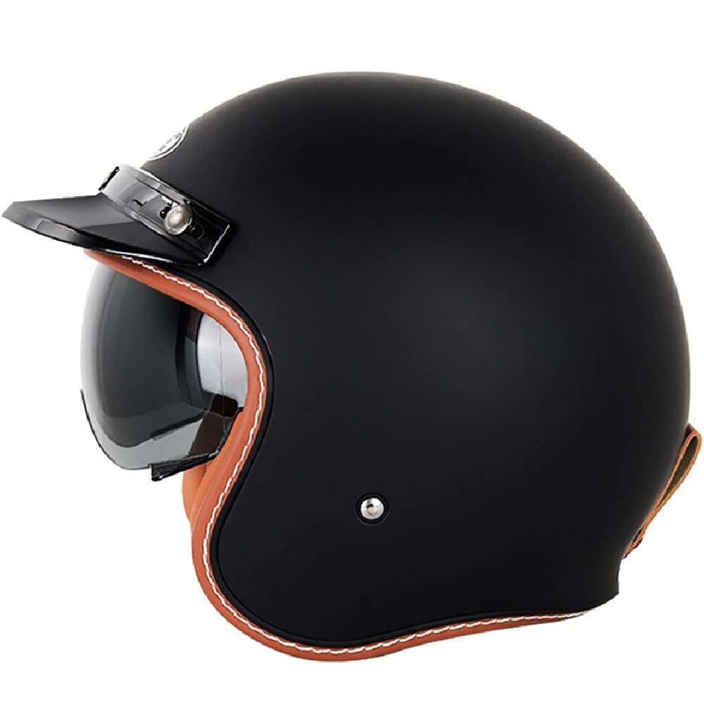 Retro Motorrad Jethelm 3/4 mit Visier, Motorrad Motorradhelm mit ECE-Zertifiziert für Herren und Damen - Ideal für Vespa, Moped, Mofa, Scooter und Roller, Halbschalenhelm Retro Motorrad Jethelm 3/4 mit Visier, Motorrad Motorradhelm mit ECE-Zertifiziert für Herren und Damen - Ideal für Vespa, Moped, Mofa, Scooter und Roller, Halbschalenhelm von WZGGTEAM