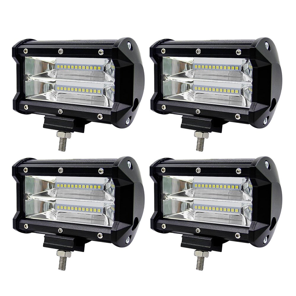 WZTO LED Arbeitsscheinwerfer, 10800LM 24 LED Zusatzscheinwerfer DC 12-24V 72W 5 Inch Auto Scheinwerfer Offroad Flutlicht Spotlight 6000K Wasserdicht IP67 Arbeitslicht (4 Stück) WZTO LED Arbeitsscheinwerfer, 10800LM 24 LED Zusatzscheinwerfer DC 12-24V 72W 5 Inch Auto Scheinwerfer Offroad Flutlicht Spotlight 6000K Wasserdicht IP67 Arbeitslicht (4 Stück) von WZTO