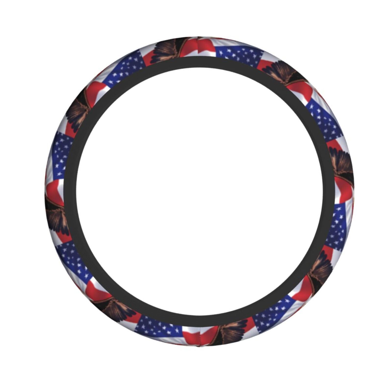 WZYWHJ Lenkradbezug – schützt und dekoriert Ihr Auto – einfache Installation – geeignet für Autos, SUVs, Geländefahrzeuge und LKWs, USA Patriotischer Adler mit amerikanischem Flaggenmuster WZYWHJ Lenkradbezug – schützt und dekoriert Ihr Auto – einfache Installation – geeignet für Autos, SUVs, Geländefahrzeuge und LKWs, USA Patriotischer Adler mit amerikanischem Flaggenmuster von WZYWHJ