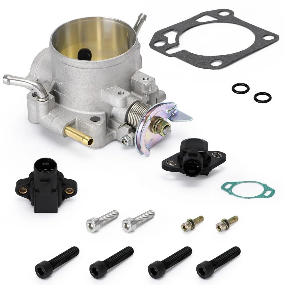 70-mm-Drosselklappengehäuse-Kit mit TPS- und KARTEN-Sensor, kompatibel mit Honda B/D/H/F-Serie B16 B18 309-05-1050 Drosselklappen 309051050(With TPS MAP) von WaLdor