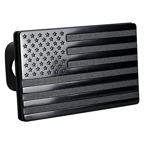 Wadakada Amerikanische Flagge Kupplung Abdeckung - Metall USA Flagge AnhäNger Kupplung Abdeckung - Patriotische Flagge Stecker Kupplung Abdeckung (Passend für 2 EmpfäNger) von Wadakada