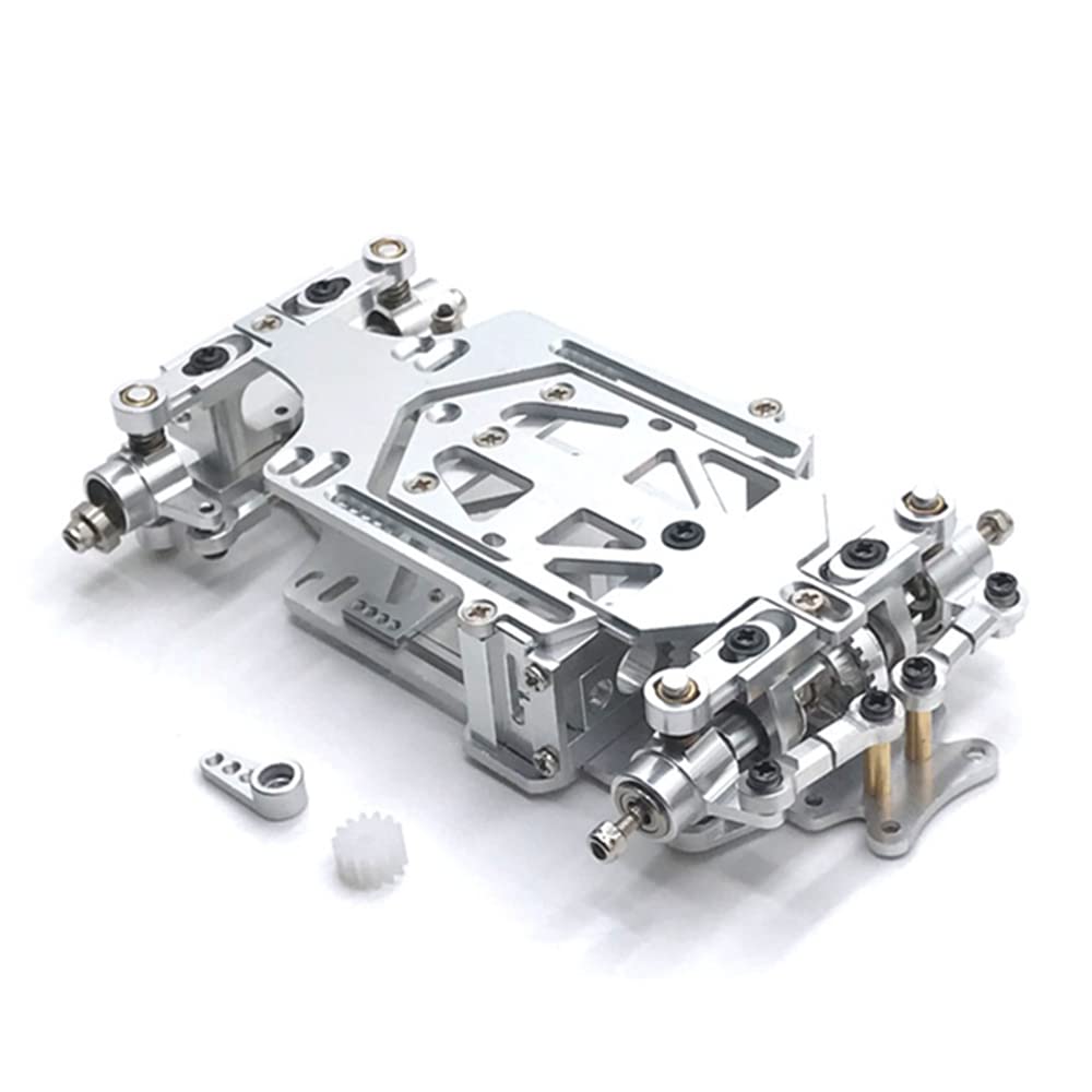 Wadakada RC01 1/28 Scale RWD RC Drift Autod Radstand Einstellbarer Metall Chassis Rahmen KIT für K969 K989 284131 MINI-Q,Silber Wadakada RC01 1/28 Scale RWD RC Drift Autod Radstand Einstellbarer Metall Chassis Rahmen KIT für K969 K989 284131 MINI-Q,Silber von Wadakada