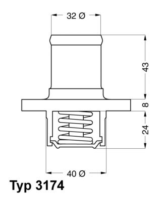 Thermostat, Kühlmittel Wahler 3174.89D von Wahler