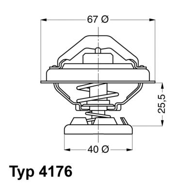 Thermostat, Kühlmittel Wahler 4176.85D von Wahler