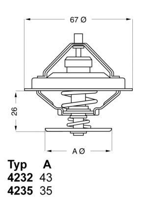 Thermostat, Kühlmittel Wahler 4235.80D Thermostat, Kühlmittel Wahler 4235.80D von Wahler