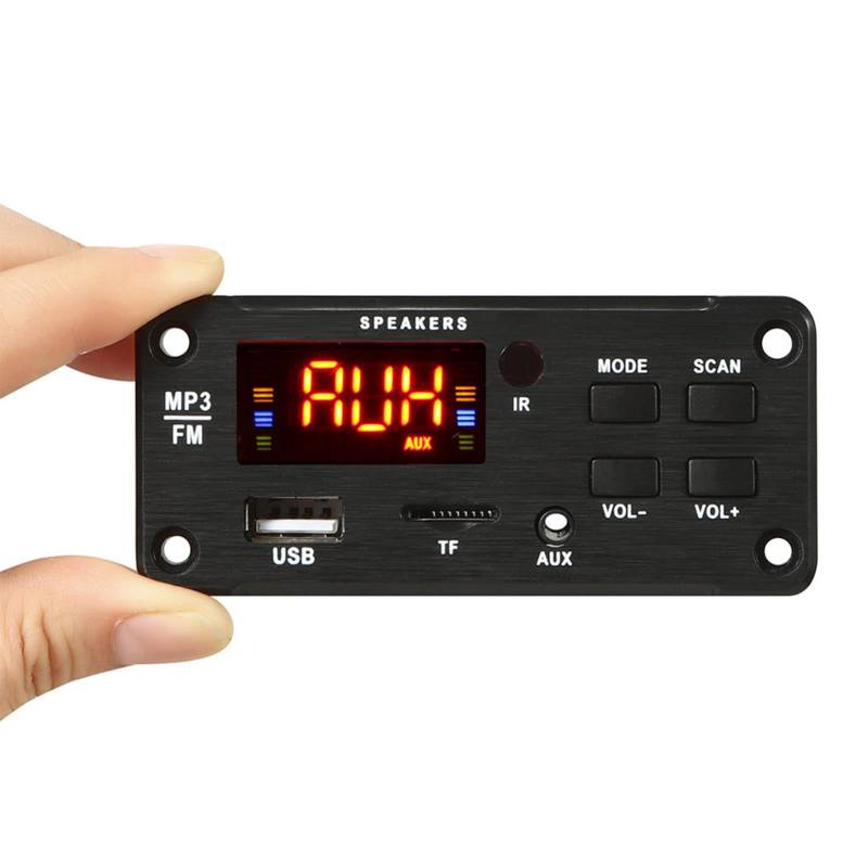 5.0 MP3-Decodier-Modul, kabelloser Audio-Empfänger mit Fernbedienung, digitales Display, USB, Steckplatz für TF-Karten, FM, AUX, Upgrade von Audio-Geräten von Wakects