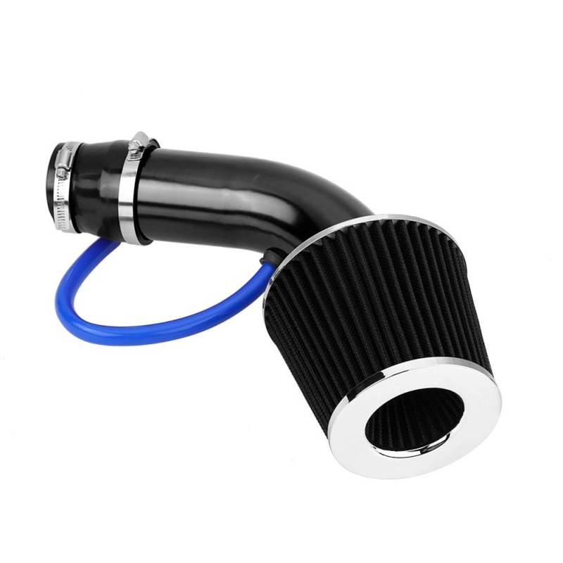 Wakects Kaltluft-Induktionsschlauch, 76 mm, trichterförmig, Aluminium, universell passend für Fahrzeuge mit Lufteinlassschlauch-Durchmesser von 76 mm (schwarz) von Wakects