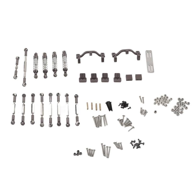 Upgrade-Ersatzsatz Stoßdämpfer aus Aluminiumlegierung für WPL C24 C14 C14K C24K RC-Auto, Exquisites Aussehen, Passende Modelle (Silbrig Weiß) von Wakects