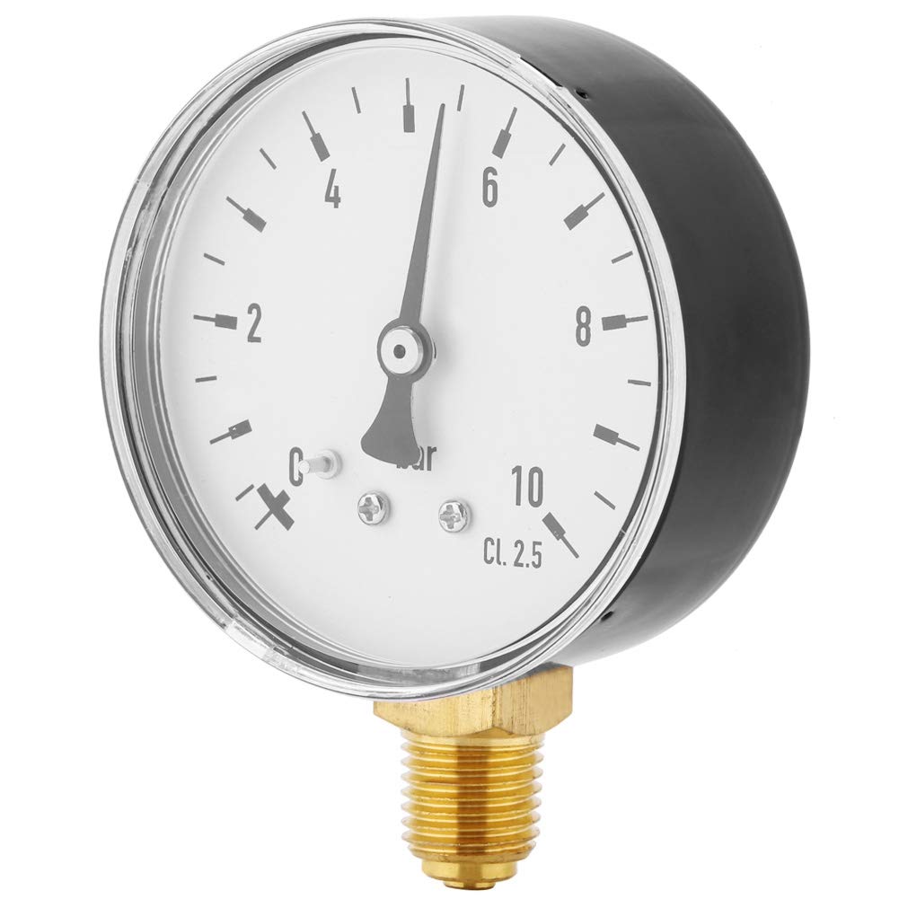 0-10 Bar Manometer Meter Side Mount Pneumatische Und Hydraulische Allzweck Luft Öl Wasser Gas Piezometer 1/4 NPT Messing TS-60-10 0-10 Bar Manometer Meter Side Mount Pneumatische Und Hydraulische Allzweck Luft Öl Wasser Gas Piezometer 1/4 NPT Messing TS-60-10 von Walfront
