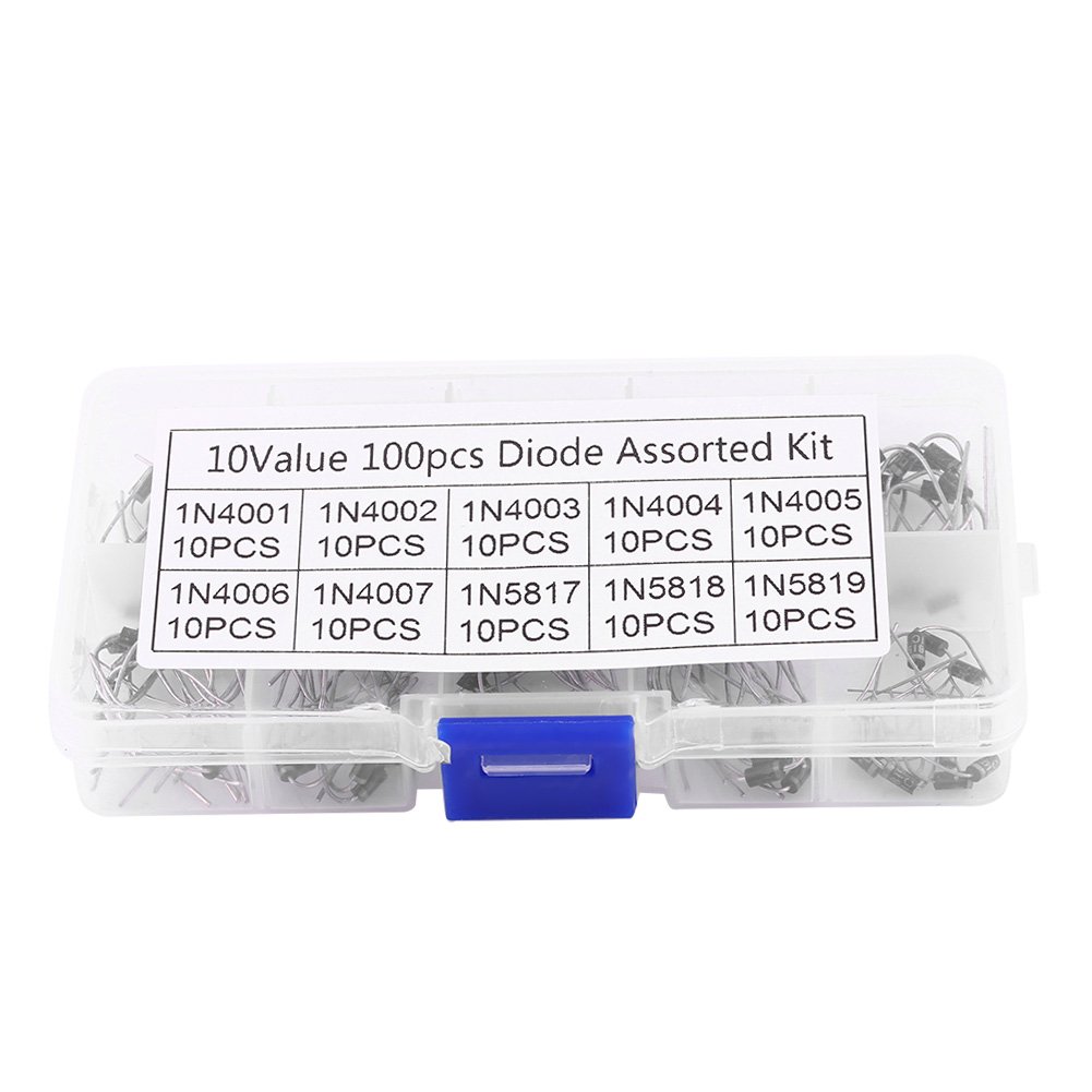 100pcs 10 Values Gleichrichter Diode Assorted Kit Mit Clear Box 1n4001~1n4007, 1n5817~1n5819 100pcs 10 Values Gleichrichter Diode Assorted Kit Mit Clear Box 1n4001~1n4007, 1n5817~1n5819 von Walfront
