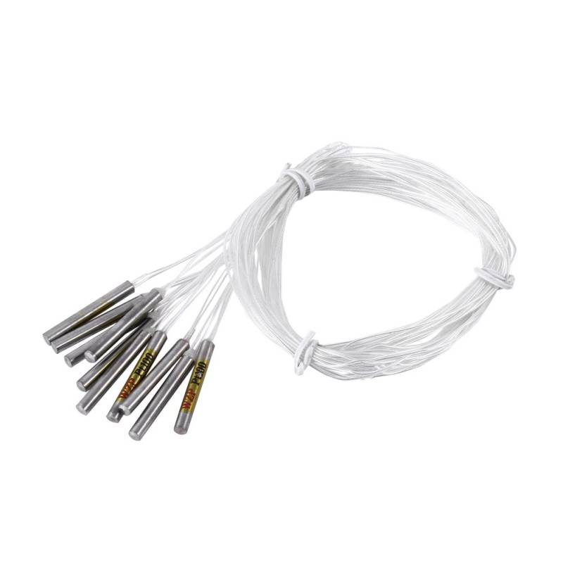 Pt100 Temperaturfühler, 10Pcs Temperatur Sensor mit PT100 Platin Thermische Beständigkeit Wasserdicht Tauchfühler 50cm Kabel -20 ℃~ 250 ℃ Temperaturbereich PT100 Fühler von Walfront