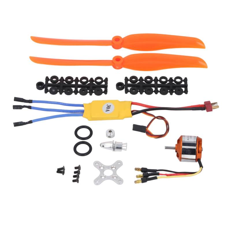 1400KV Bürstenloser Motor ESC 30A 8060 Propeller für RC Flugzeug Quadcopter mit Linearem BEC-Ausgang für 2-3S LiPo-Batterie Geeignet für Bastler und Enthusiasten von Walfront