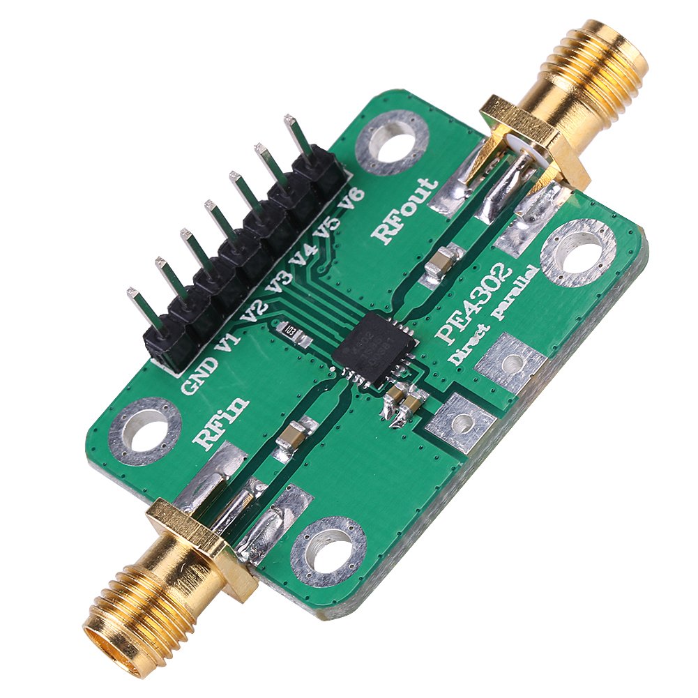 1pc Abschwächer (Maximale Dämpfung 31.5d), PE4302 NC Attenuator Module, Digitale Steuerung Dämpfungsglied 0.5dB 6Bit， mit SMA Buchse Parallel Immediate Mode DC 5 V 1 MHz ~ 4GHz von Walfront