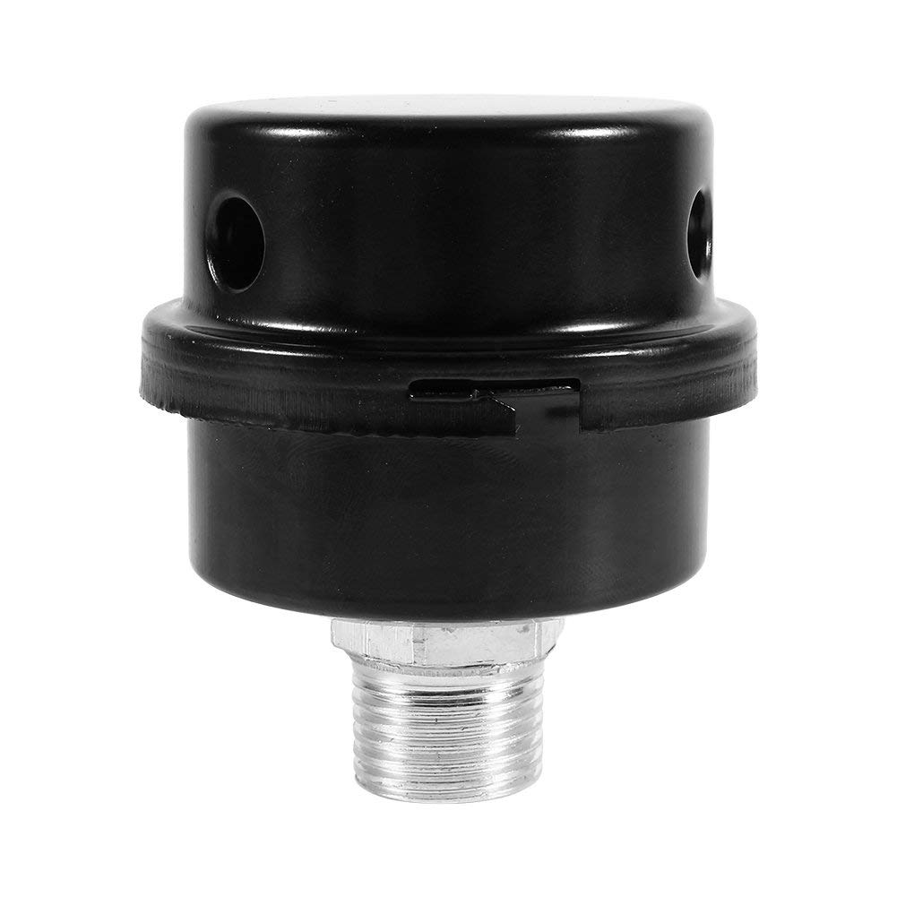 Druckluft Schalldämpfer Filter, 1/2" Gewindeanschluss Kompressor Schalldämpfer, Schwarz Metall Ansaugfilter, Luftfilter Kompressor 1/2 Zoll Druckluft Schalldämpfer Filter, 1/2" Gewindeanschluss Kompressor Schalldämpfer, Schwarz Metall Ansaugfilter, Luftfilter Kompressor 1/2 Zoll von Walfront