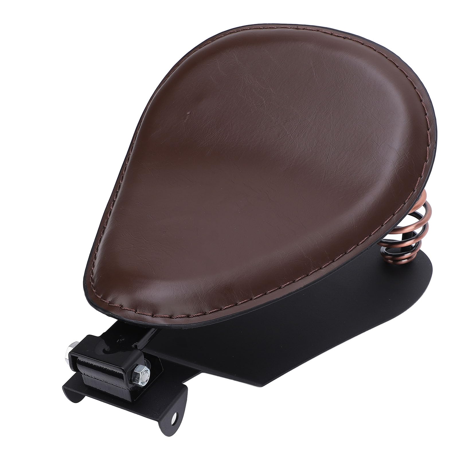 Retro -Motorrad -Solo Anpassung für das mit Einem Feder Support Kit, Ein Robustes Grundlegendes Management für Universelle Anpassung, Haltbare Stahlhardware, Eindeutiger Look (BROWN) von Walfront