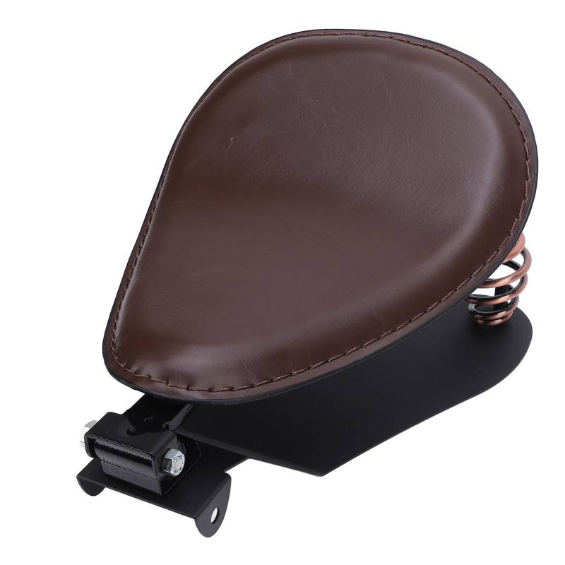 Retro -Motorrad -Solo Anpassung für das mit Einem Feder Support Kit, Ein Robustes Grundlegendes Management für Universelle Anpassung, Haltbare Stahlhardware, Eindeutiger Look (BROWN) von Walfront