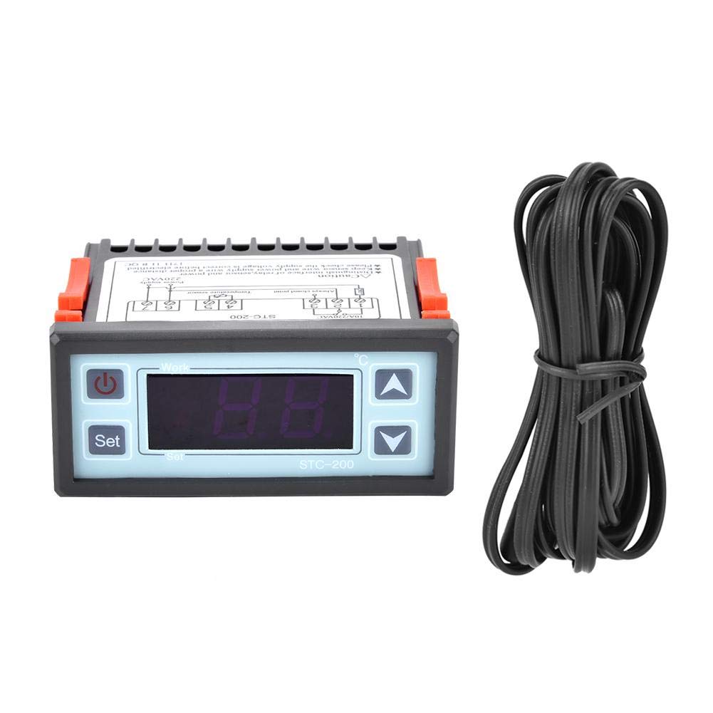 Temperaturregler STC-200 Digitaler Thermostat Mikrocomputer-Steuerung Kühlung Heizmodi, -40 ° C ~ 99 ° C von Walfront