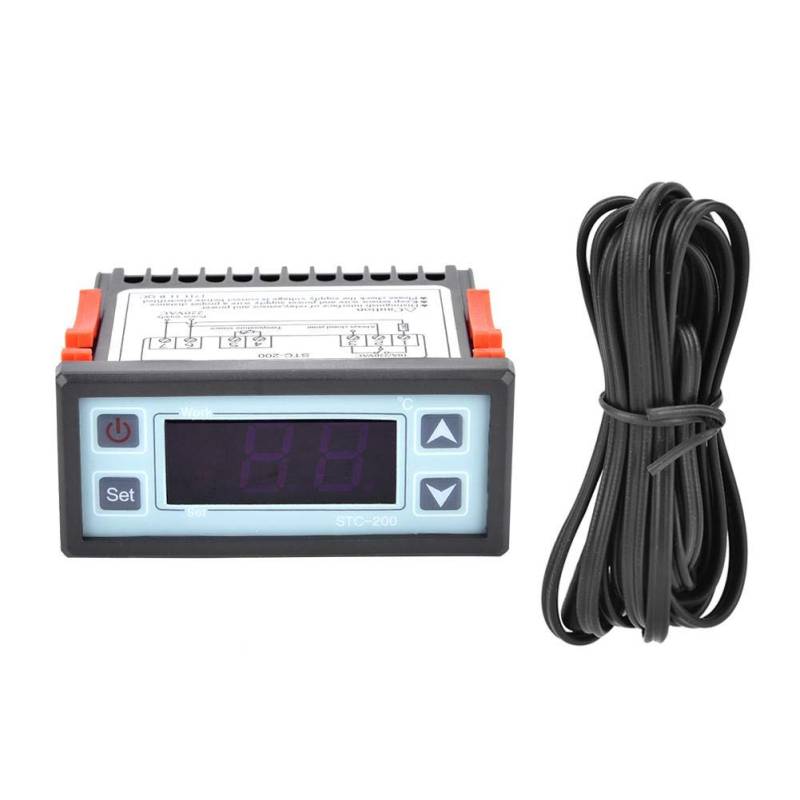 Temperaturregler STC-200 Digitaler Thermostat Mikrocomputer-Steuerung Kühlung Heizmodi, -40 ° C ~ 99 ° C von Walfront