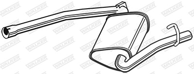 Walker Mittelschalldämpfer [Hersteller-Nr. 23054] für Audi von Walker