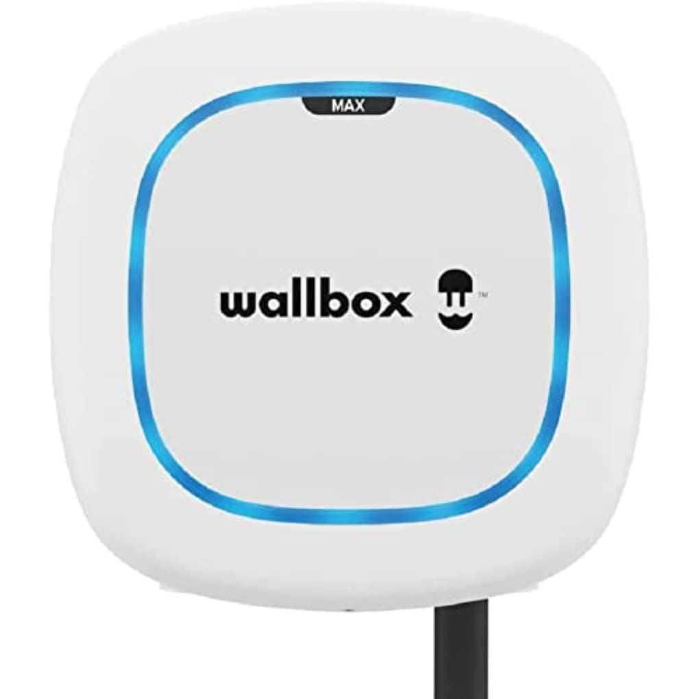 Wallbox Pulsar Max, Ladegerät für Elektrofahrzeuge (22 kW, Type 2, Wi-Fi, Bluetooth, OCPP, Innen/Außen, 5m, einfache Installation), Weiß von Wallbox