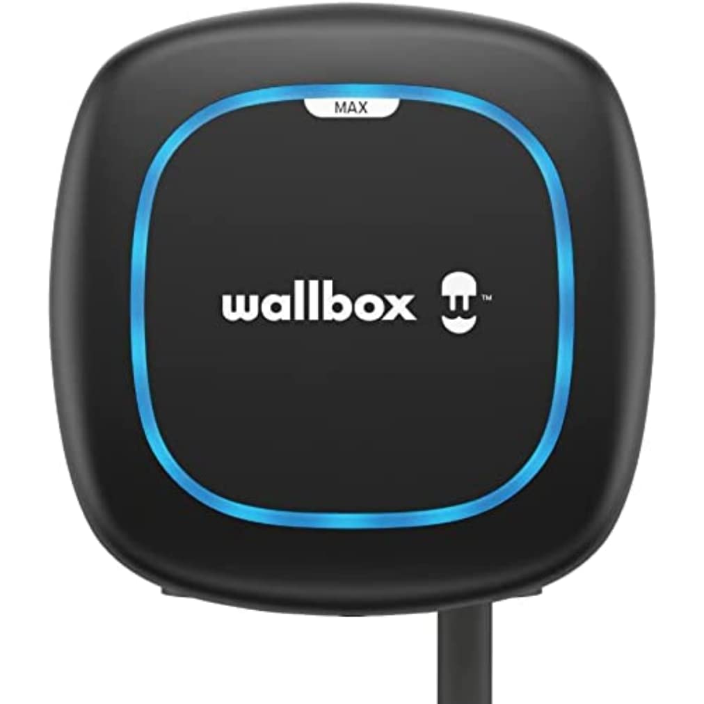 Wallbox Pulsar Max, Ladegerät für Elektrofahrzeuge (11 kW, Type 2, Wi-Fi, Bluetooth, OCPP, Innen/Außen, 7m, einfache Installation), Schwarz von Wallbox