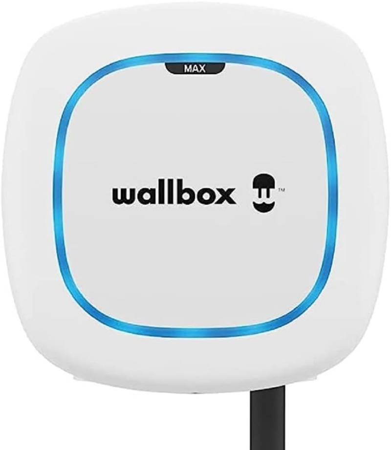 Wallbox Pulsar Max, Ladegerät für Elektrofahrzeuge (22 kW, Type 2, Wi-Fi, Bluetooth, OCPP, Innen/Außen, 7m, einfache Installation), Weiß von Wallbox