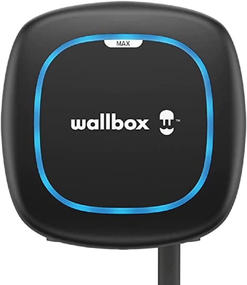 Wallbox Pulsar Max, Ladegerät für Elektrofahrzeuge (7.4 kW, Type 2, Wi-Fi, Bluetooth, OCPP, Innen/Außen, 7m, einfache Installation), Schwarz von Wallbox