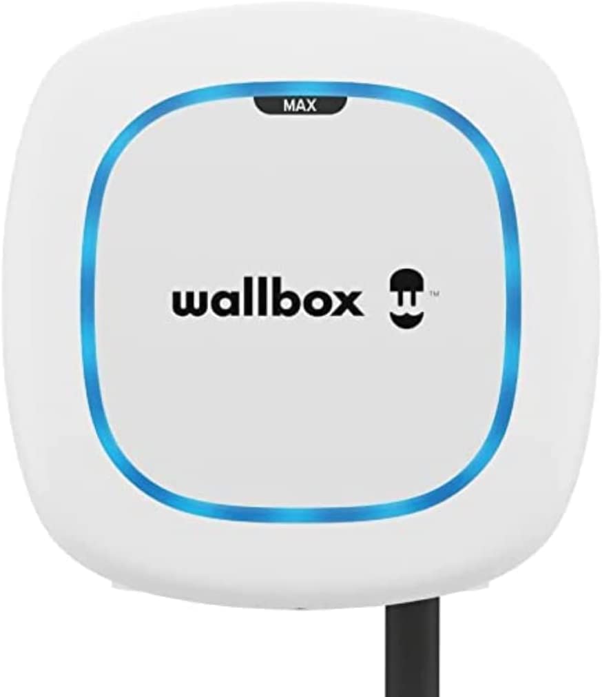 Wallbox Pulsar Max, Ladegerät für Elektrofahrzeuge (7.4 kW, Type 2, Wi-Fi, Bluetooth, OCPP, Innen/Außen, 7m, einfache Installation), Weiß von Wallbox