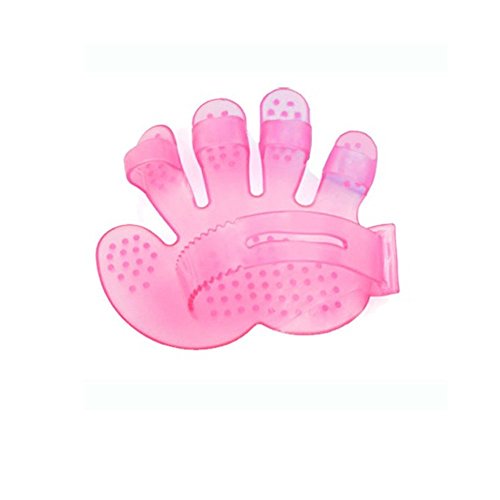 Wallybell CUTE DOG CAT RABBIT PET Kardätsche FUR Massagehandschuh -Bürsten-Kamm (Rosa) von Wallybell
