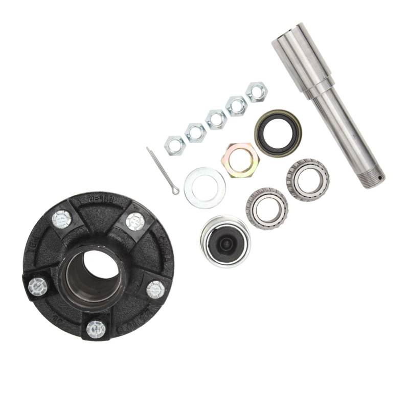 2000 Lbs Anhängerachse Spindel mit 5 Anhänger -Hub -Kit, Stabiler Anschluss, Lagerlagerkapazität von Walmeck
