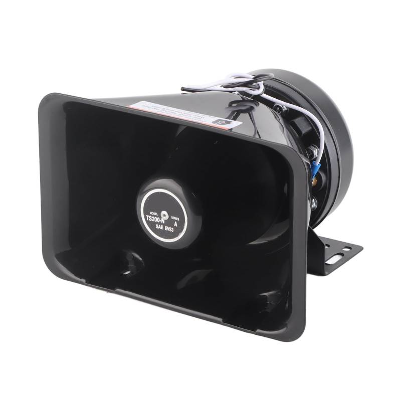 200W Super Lautes Universal Car Warning Alarm Horn Sprecher, Bestehend aus Hochwertiger Stahl und Bauchmuskeln für Elektronische Hörner, Brillante Kompatibilität, Einfach zu von Walmeck