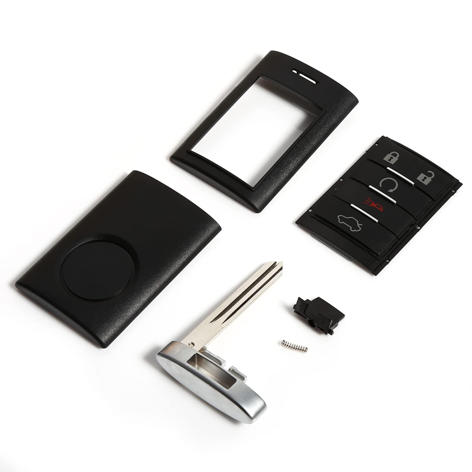 Ersatzschlüsselhülle mit Ungeschnittenem, 5 Tasten für DTS Cts STS XTS, kein Transponderchip, Keine Elektronik/Batterie, Schwarzes ABS -Material, Leicht, Bequem Ersatzschlüsselhülle mit Ungeschnittenem, 5 Tasten für DTS Cts STS XTS, kein Transponderchip, Keine Elektronik/Batterie, Schwarzes ABS -Material, Leicht, Bequem von Walmeck
