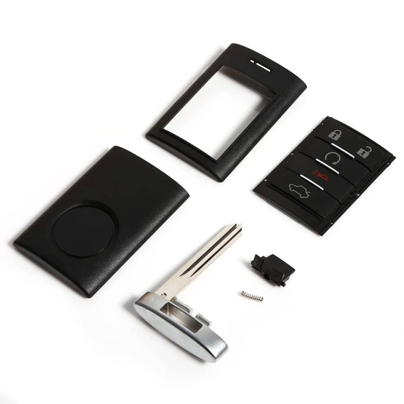 Ersatzschlüsselhülle mit Ungeschnittenem, 5 Tasten für DTS Cts STS XTS, kein Transponderchip, Keine Elektronik/Batterie, Schwarzes ABS -Material, Leicht, Bequem von Walmeck