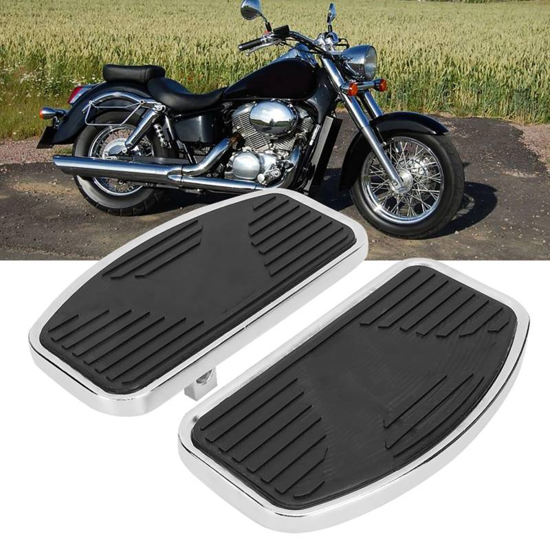 Motorradpedalfußplatte Fußstütze, Passt Zum Schatten ACE VT400/750 97-03, Premium-Gummi und Eisenmaterial, Breite Plattformform für Lange Fahrkomfort von Walmeck