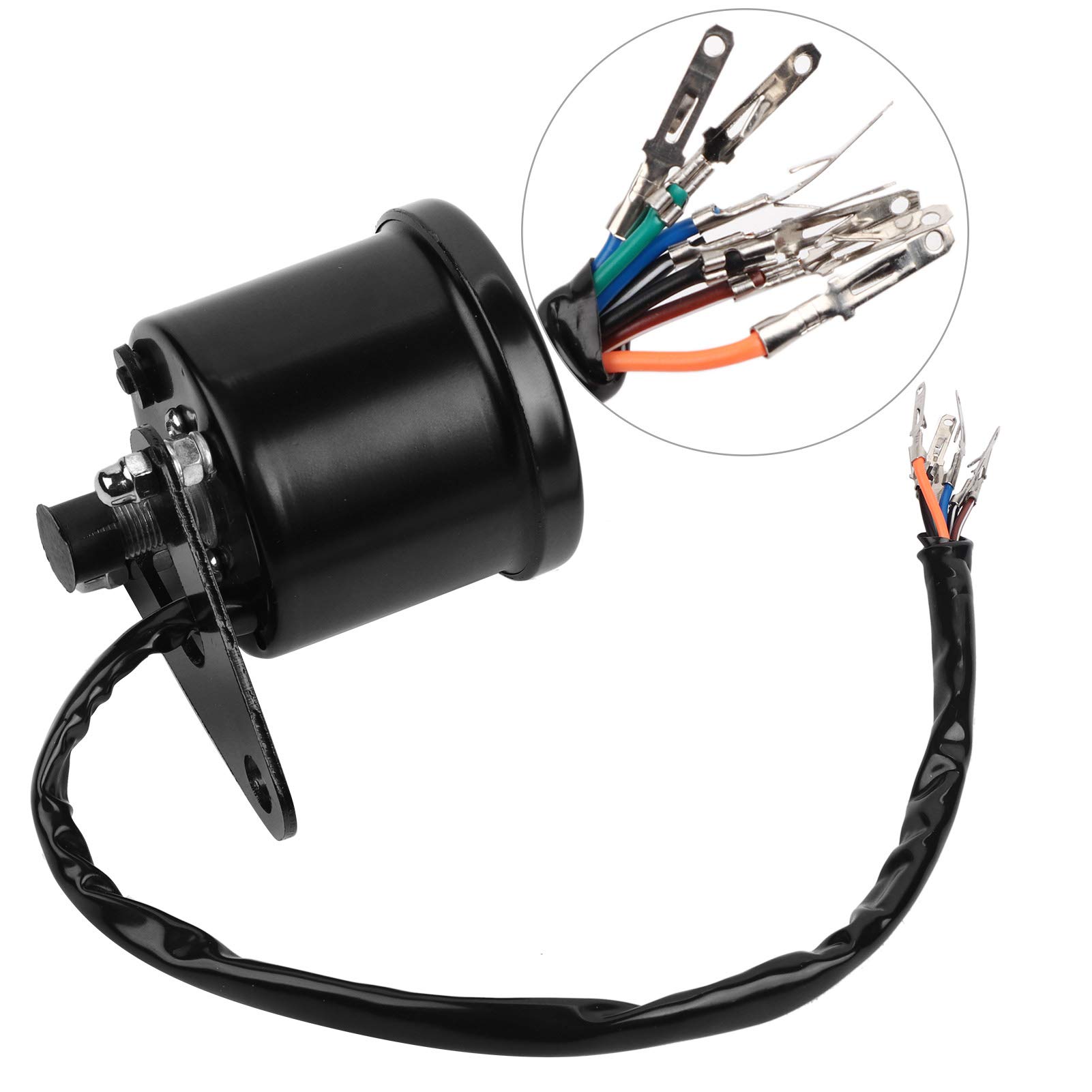 Walmeck LED -LCD -Tachometer, 0~160 Km/h Motorrad Digital Speed ​​Gauge Retro Schwarz, Eindeutiges Linsen -Drehzahlmesser für Universelles Motorrad mit 12 -V -Stromversorgung, von Walmeck