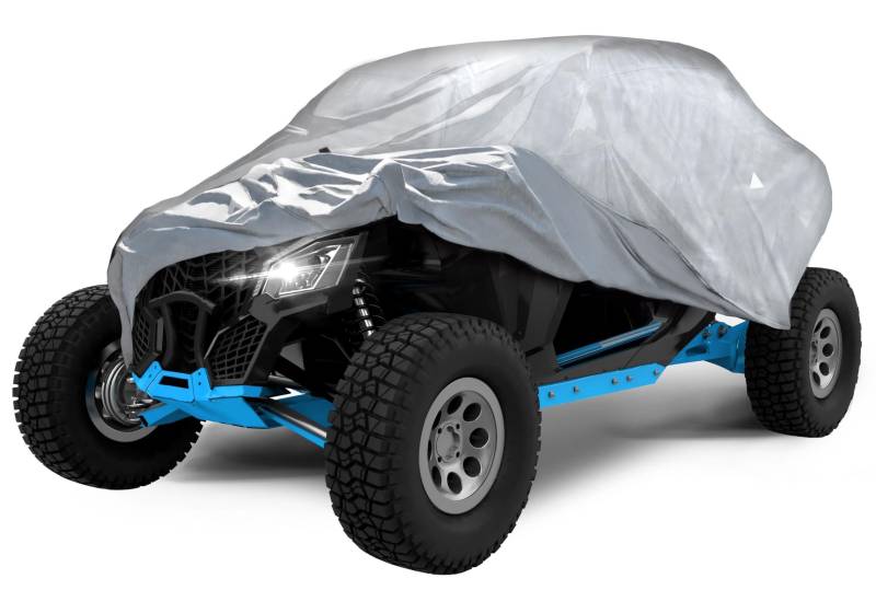 Walser Abdeckplane Quad All Weather, Quad Abdeckplane wasserdicht, Quad Garage, Quad Zubehör, UV-beständige Quad Abdeckplane auch für E Quad, Quad Plane, wetterfeste Abdeckung Plane Silber M von Walser