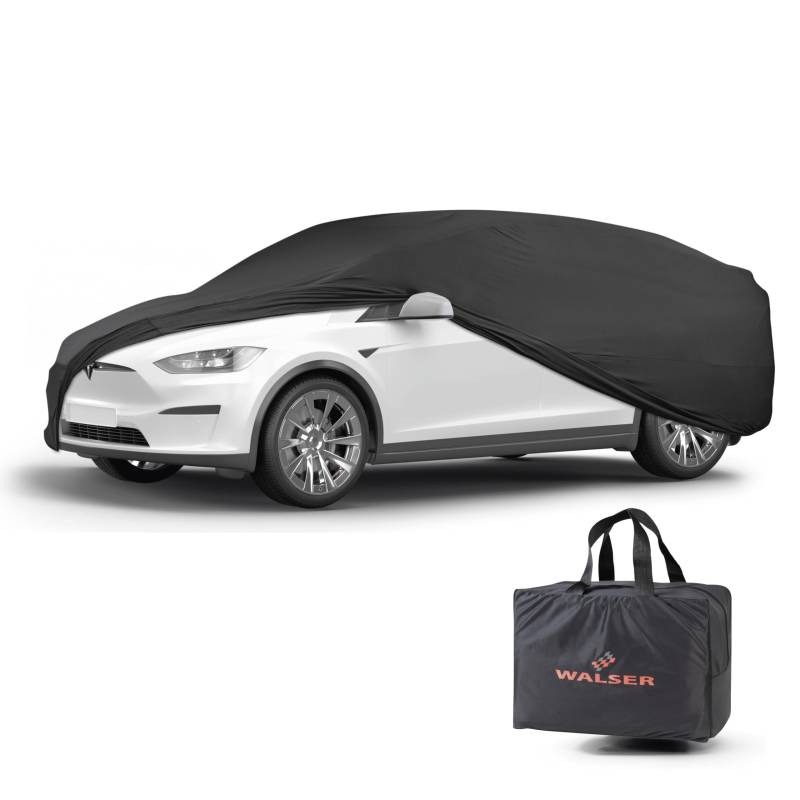 Walser Abdeckung Auto Indoor Stretch, Autoabdeckung Winter, staubdichte Autogarage Abdeckung, Autoplane Winter, Autogarage Abdeckung Winter, Abdeckung für Auto, Auto Abdeckplane Kombi XL schwarz von Walser