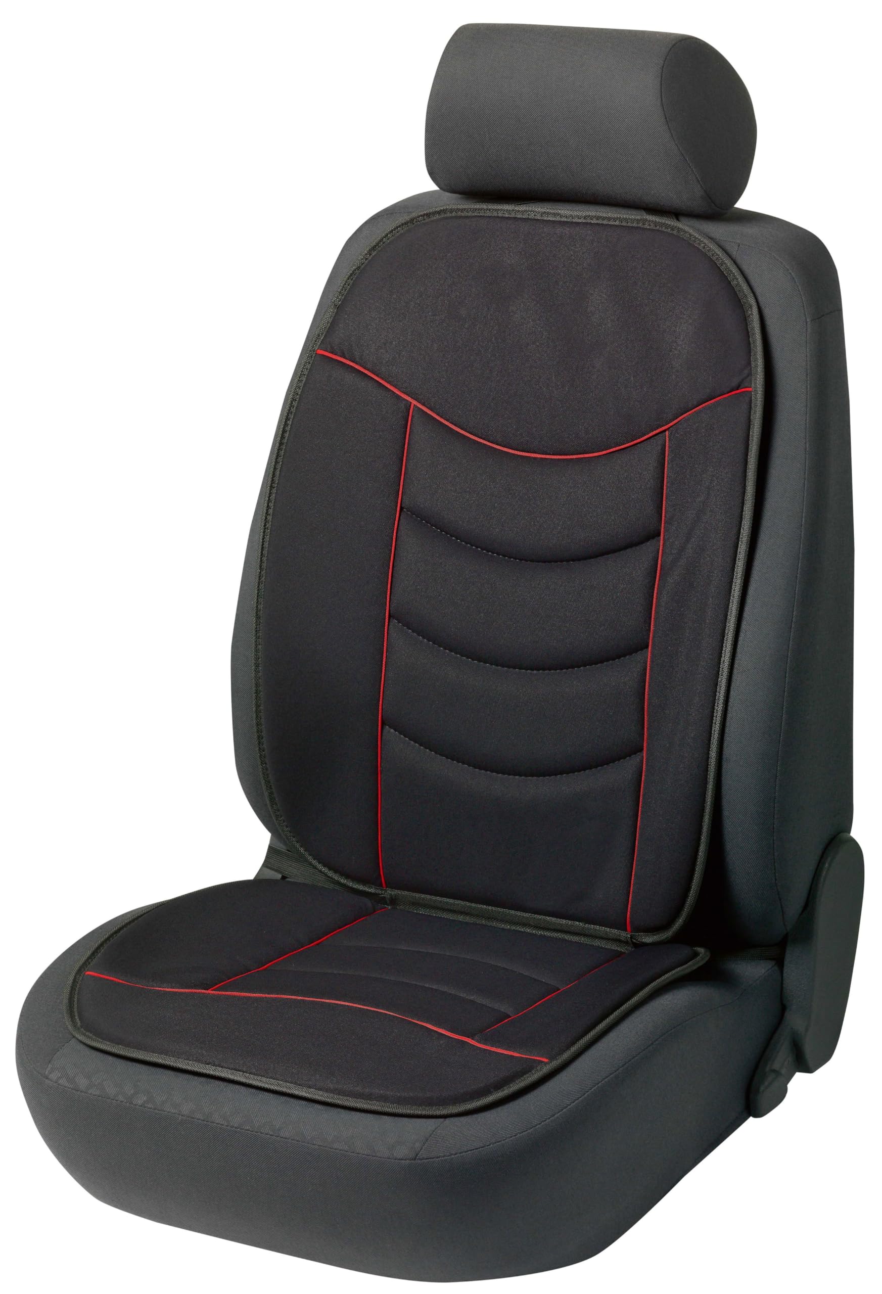 Walser Autositzauflage Elegance Plus in Schwarz/Rot, Universelle Schutzauflage, Autositz Schutzunterlage, PKW Sitzschoner, Sitzaufleger 14275 Walser Autositzauflage Elegance Plus in Schwarz/Rot, Universelle Schutzauflage, Autositz Schutzunterlage, PKW Sitzschoner, Sitzaufleger 14275 von Walser