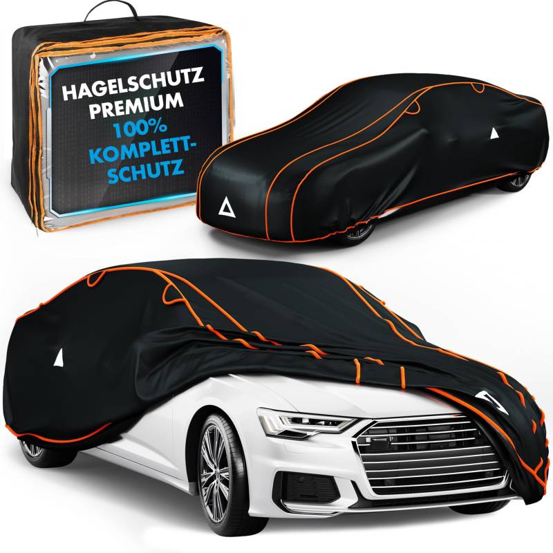 WALSER Hagelschutz Abdeckplane Auto, Auszeichnung Sehr Gut* Auto Hagelschutzplane, TÜV geprüfte* Abdeckplane Auto Perma Protect Complete, Abdeckplane Auto, Autogarage Abdeckung Größe 3 schwarz von Walser